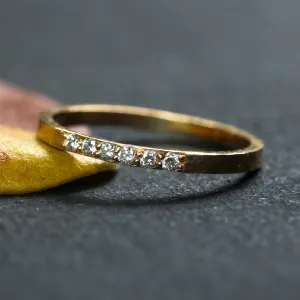 18k yellow gold band with diamond 1.5 mm eternity ring