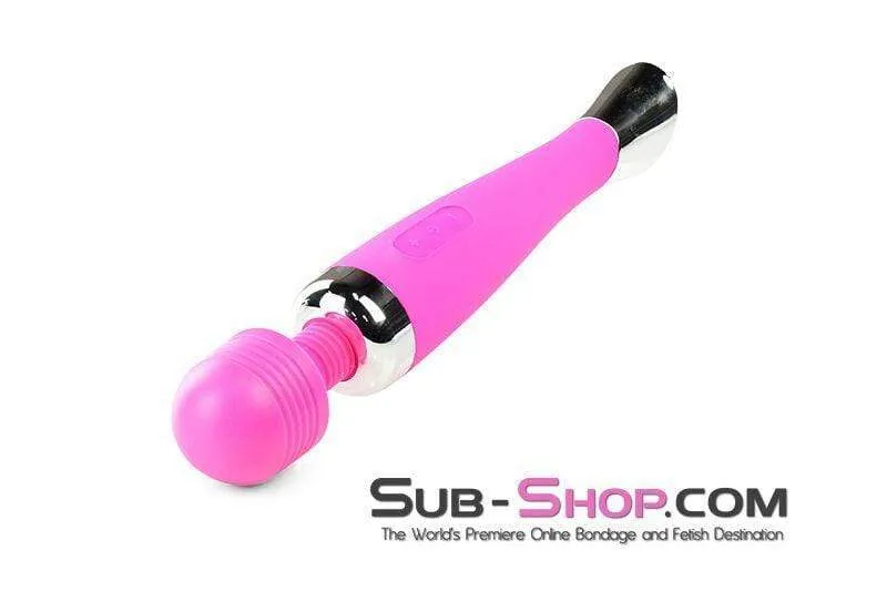 5776M      Multi-Function Rechargeable Pink Passion Vibrator Wand - LAST CHANCE - Final Closeout!