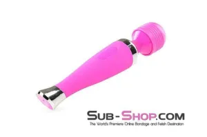 5776M      Multi-Function Rechargeable Pink Passion Vibrator Wand - LAST CHANCE - Final Closeout!