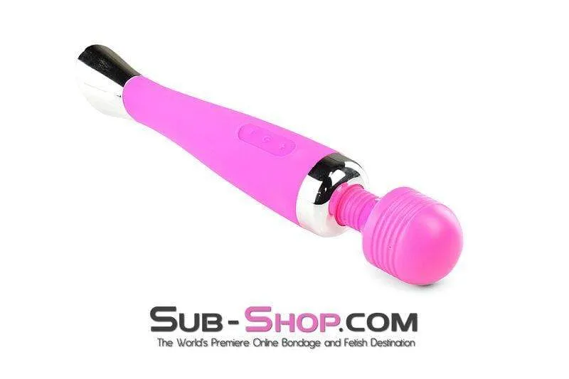 5776M      Multi-Function Rechargeable Pink Passion Vibrator Wand - LAST CHANCE - Final Closeout!