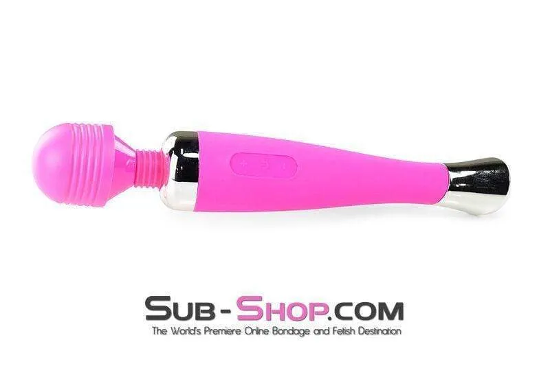 5776M      Multi-Function Rechargeable Pink Passion Vibrator Wand - LAST CHANCE - Final Closeout!