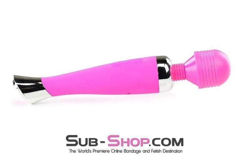 5776M      Multi-Function Rechargeable Pink Passion Vibrator Wand - LAST CHANCE - Final Closeout!