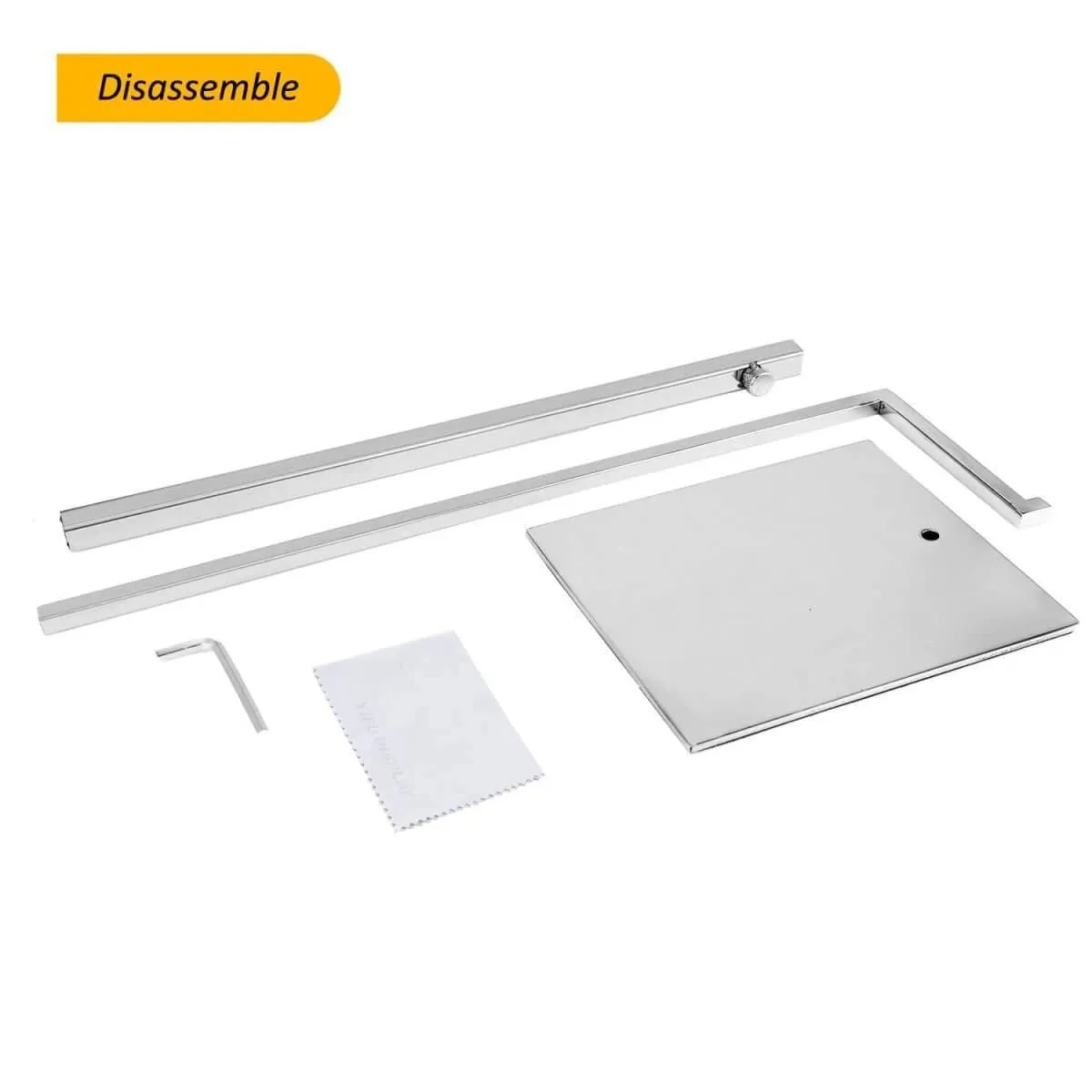Adjustable Height Silver Handbag Display Stands - Metal Single Hook Hanging Clutch Bag Display Holder