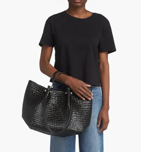 AllSaints Allington Straw Tote