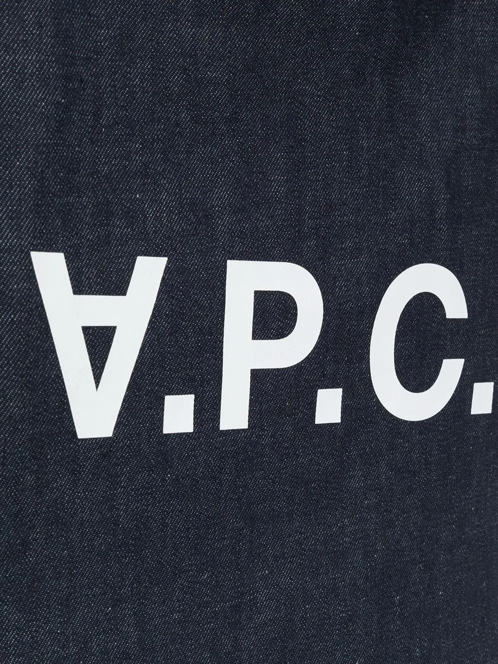 A.p.c. Laure Indigo Logo Denim Tote Bag