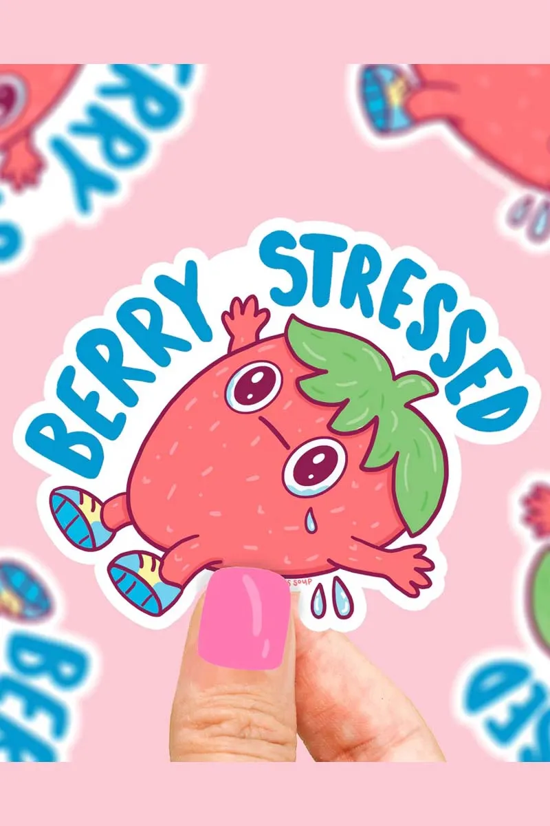 Berry Stressed Sticker