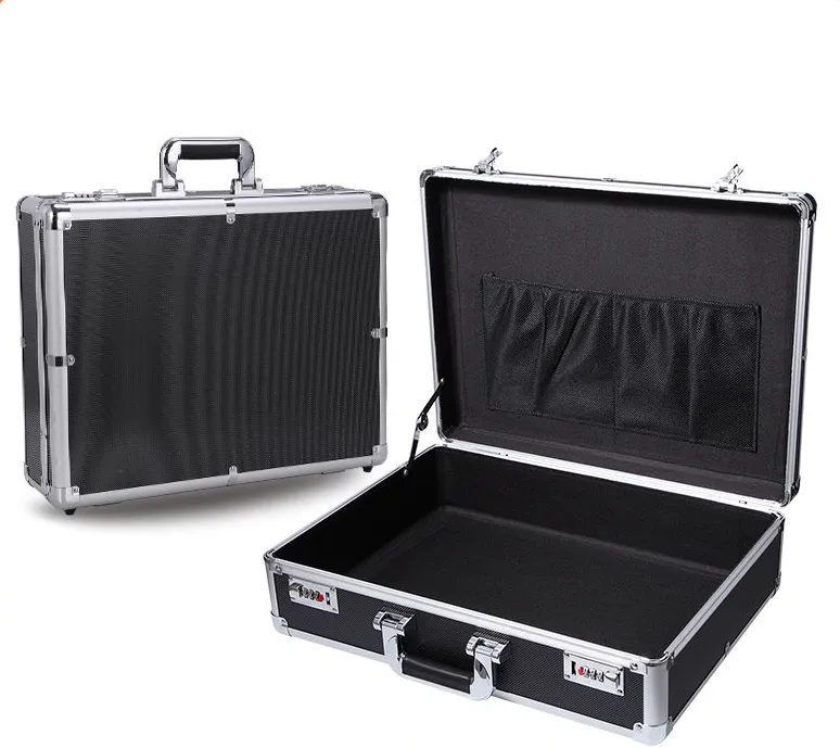 Black Aluminum Barber Tool Case Equipment Storage Box With Password lock