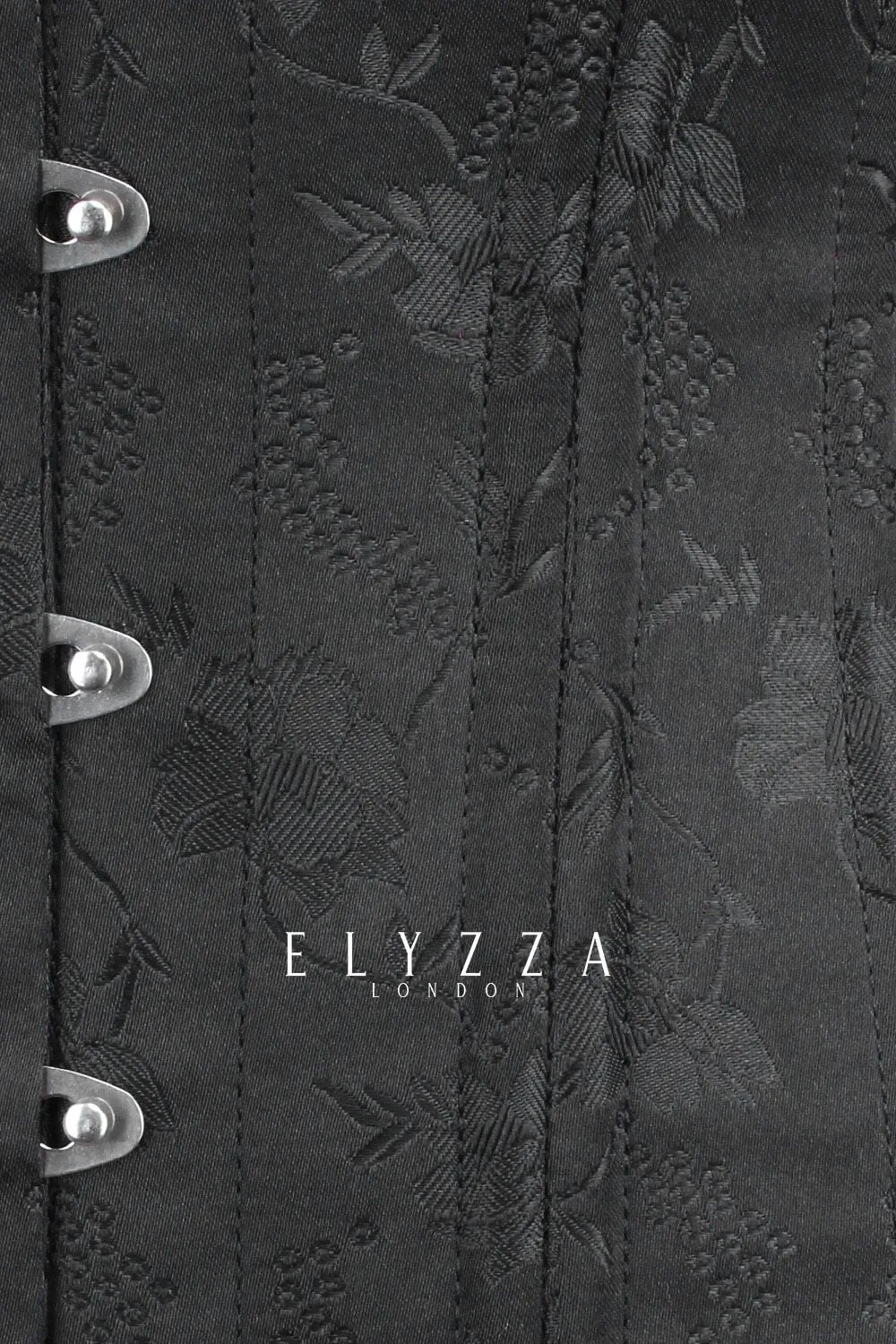 Black Floral Waist Training Corset (ELC-102)