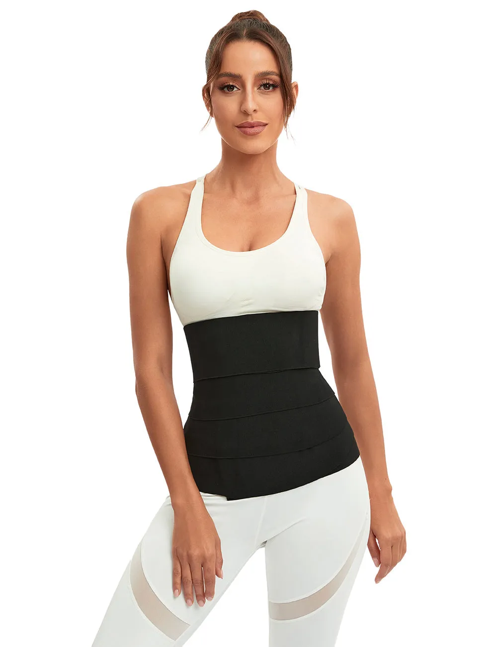 Black Nylon Magic Sticks Waist Wrap Shapper