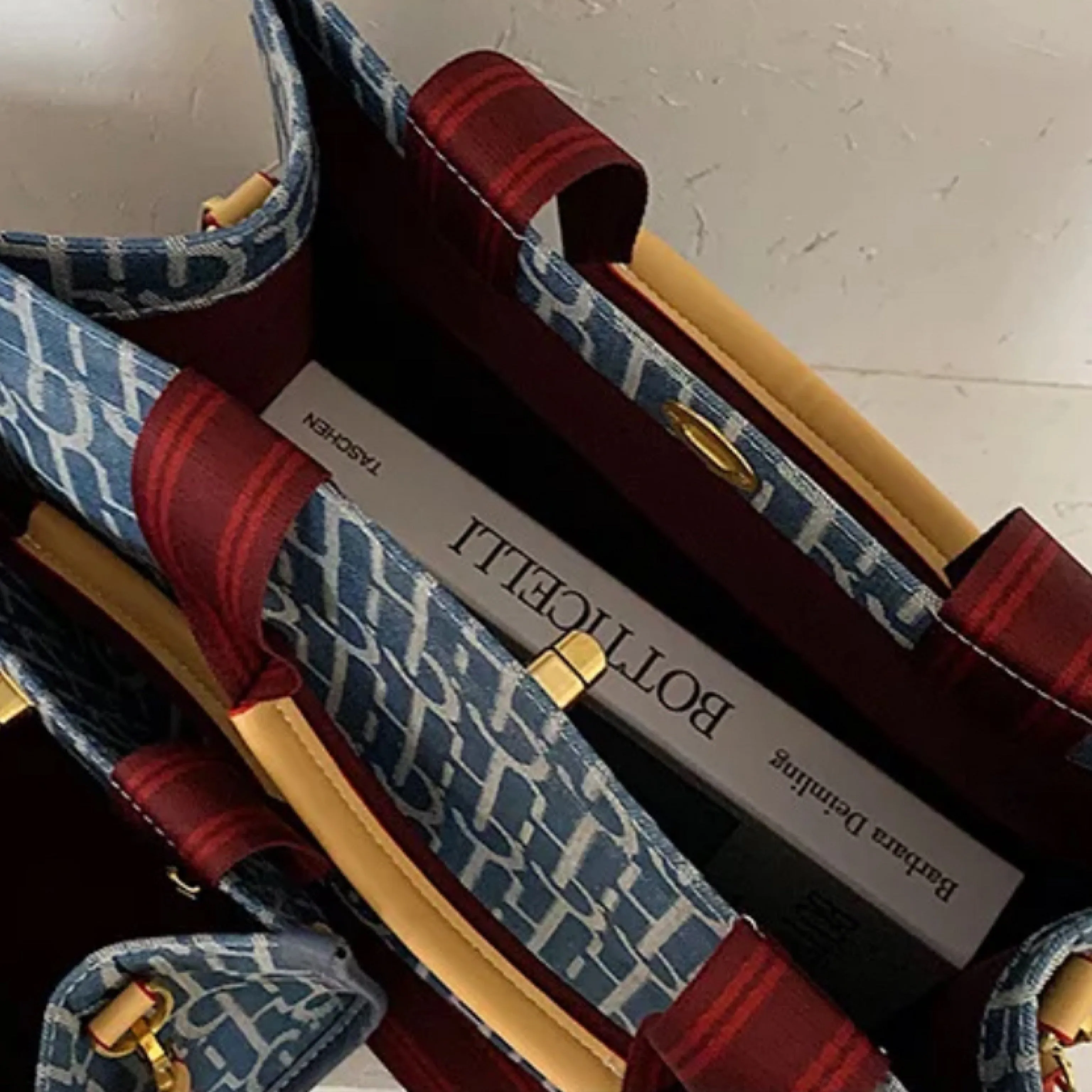 Blue Canvas Carryall Tote