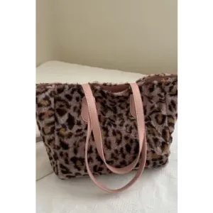 Bold Leopard Fluff Tote Bag