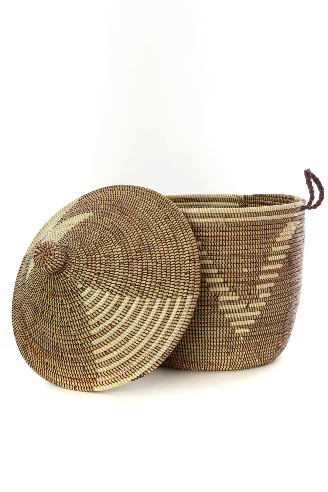 Brown and Cream Tribal Design Basket