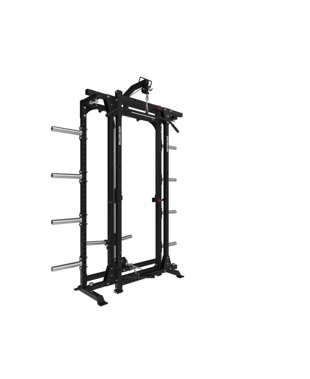 Bulldog Gear - Home Gym Series - Freestanding Folding Power Rack With Pull Up Bar