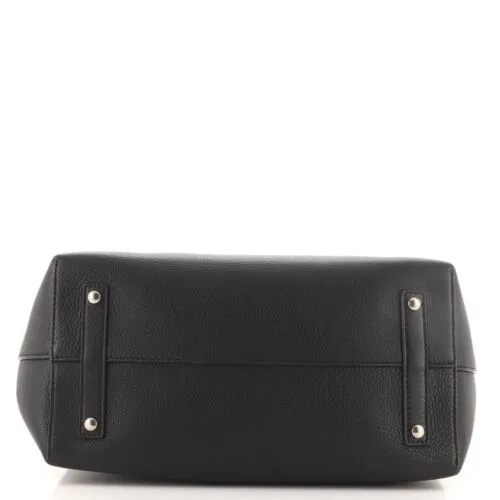 Burberry Baby Triple Stud Leather Belt Tote Bag Top Handle Black Handbag NEW
