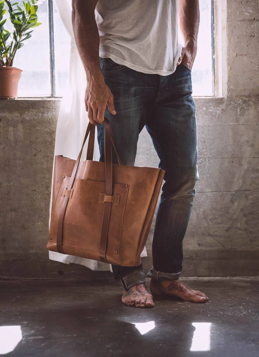 Cargo Leather Tote