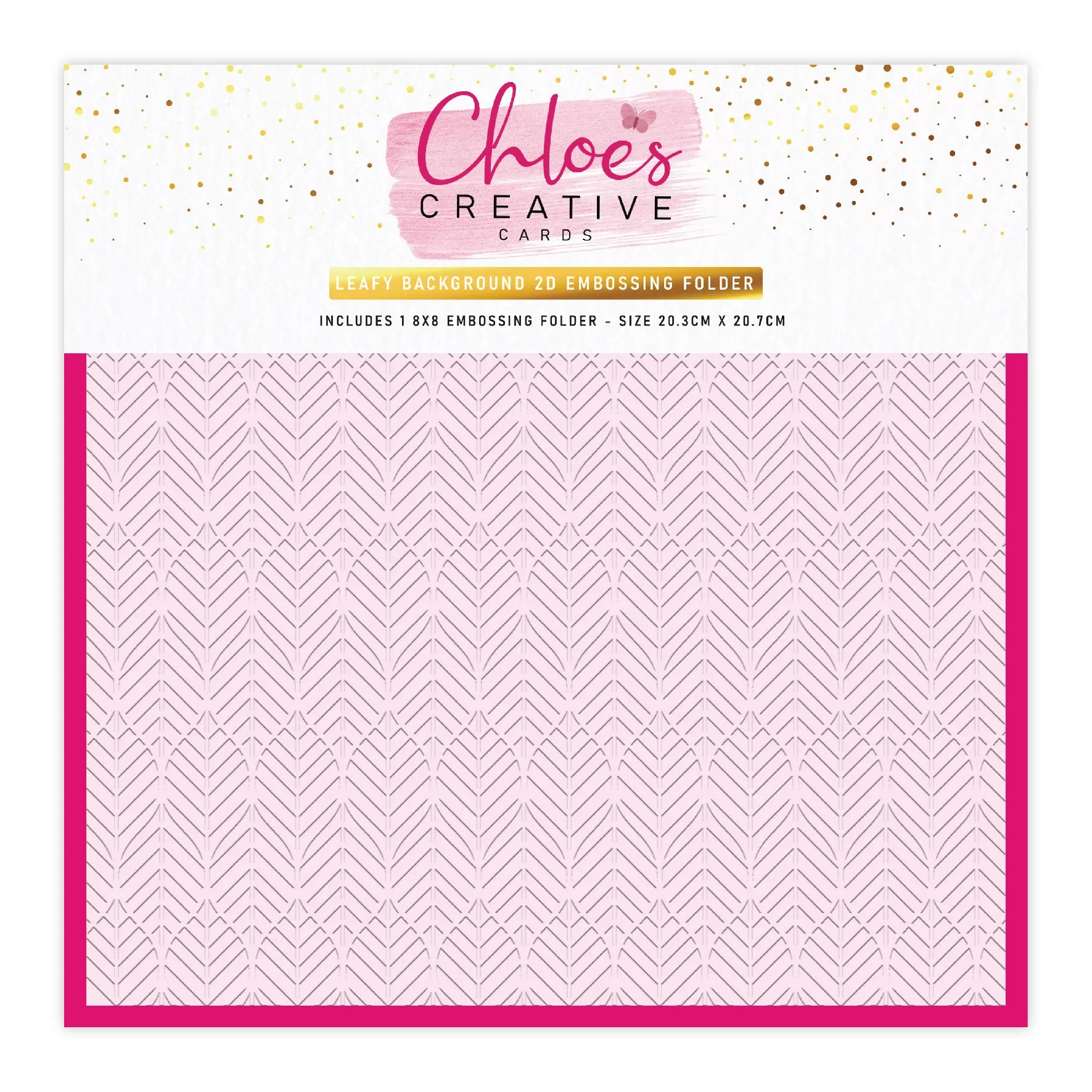 Chloes Creative Cards - 8x8" 2D Embossing Folder - Leafy Background