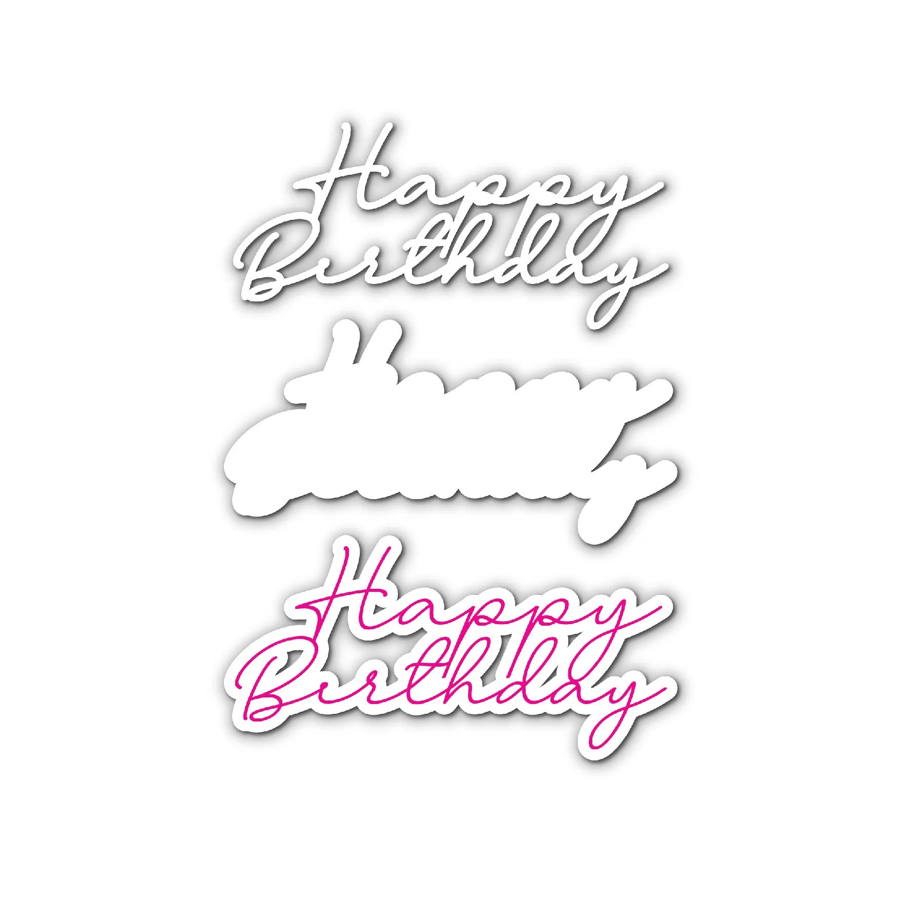Chloes Creative Cards Die & Stamp Set - Filigree Happy Birthday