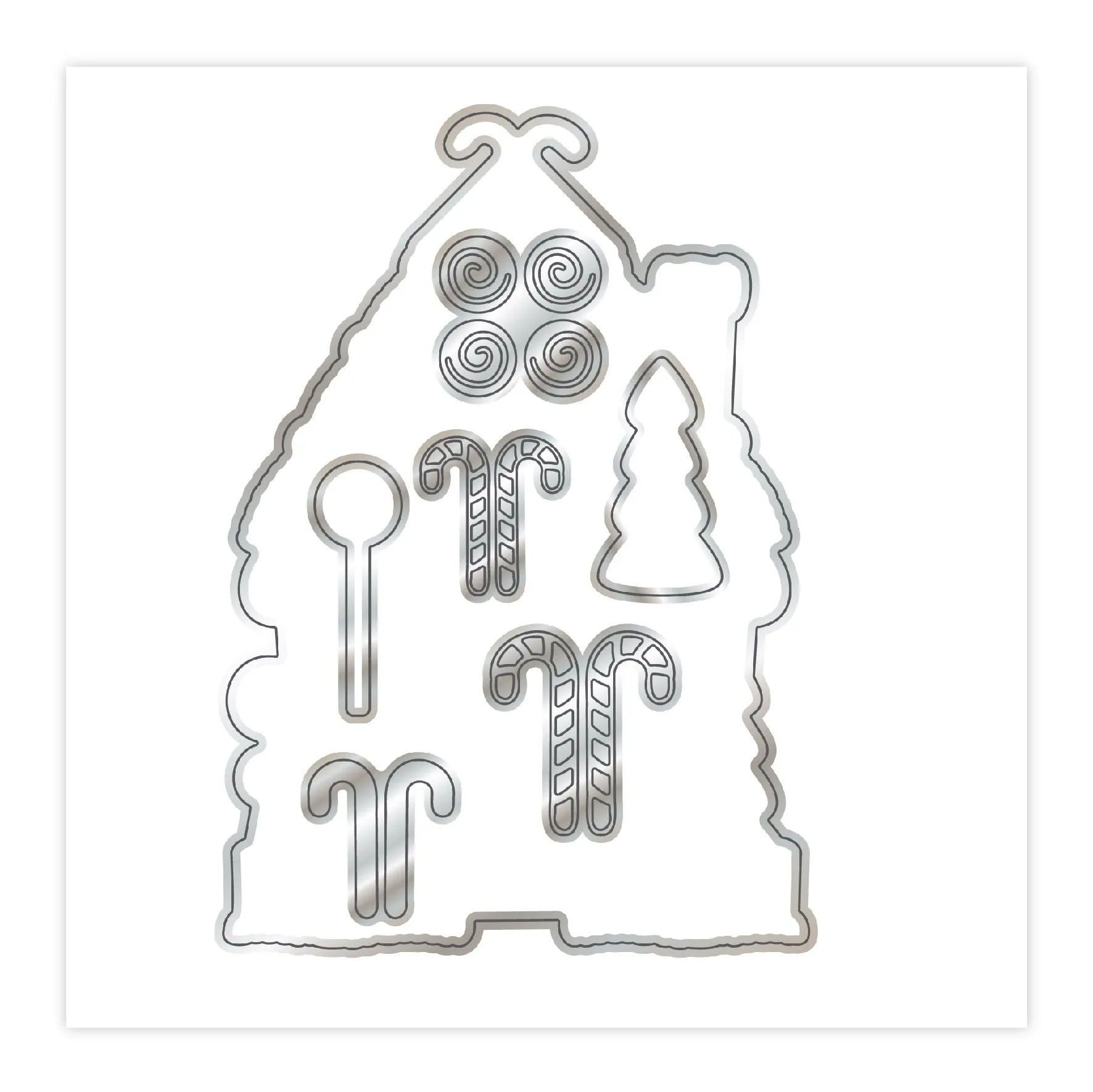 Chloes Creative Cards Die & Stamp Set - Gingerbread House
