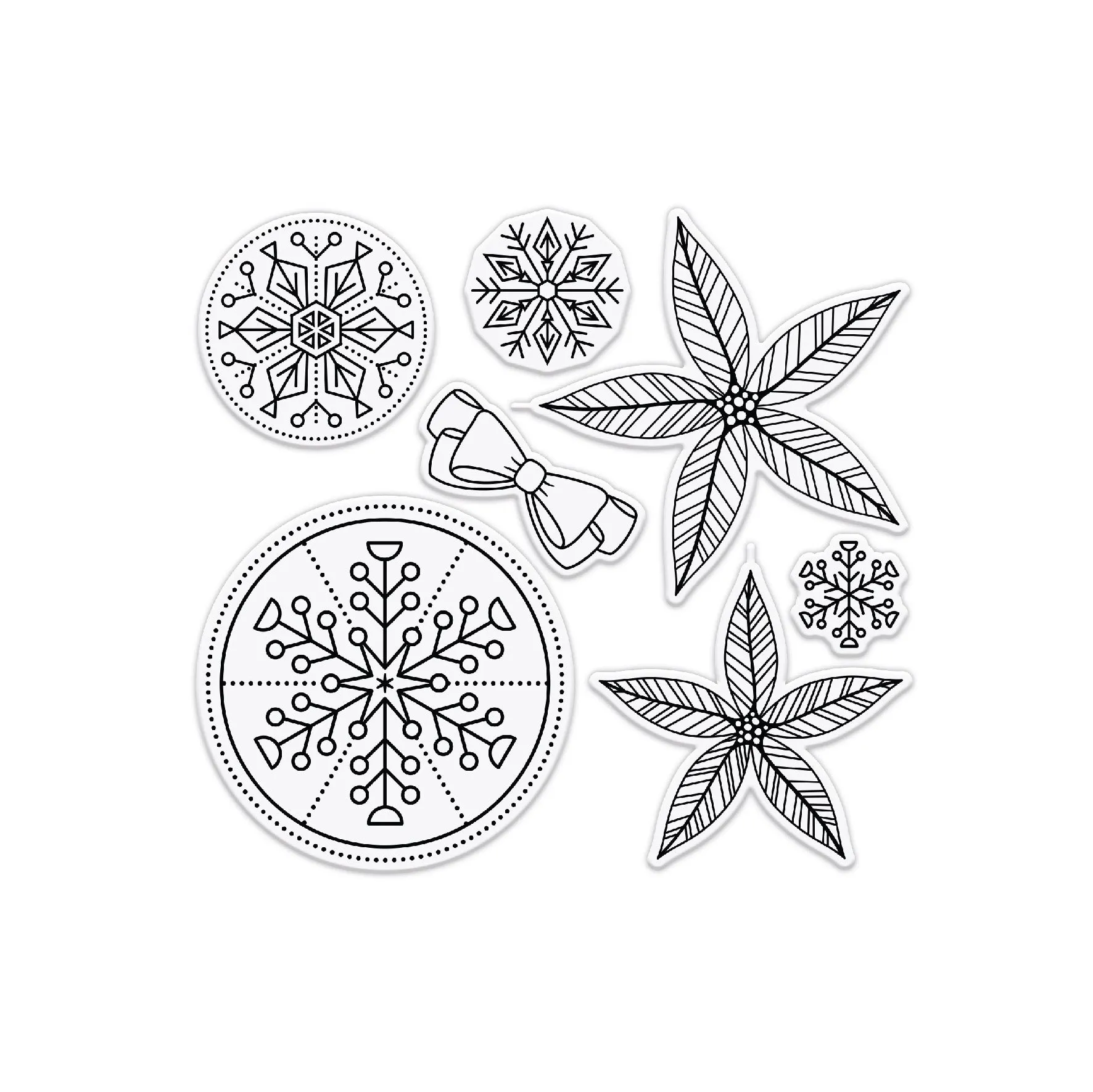 Chloes Creative Cards Die & Stamp Set - Poinsettia Bauble
