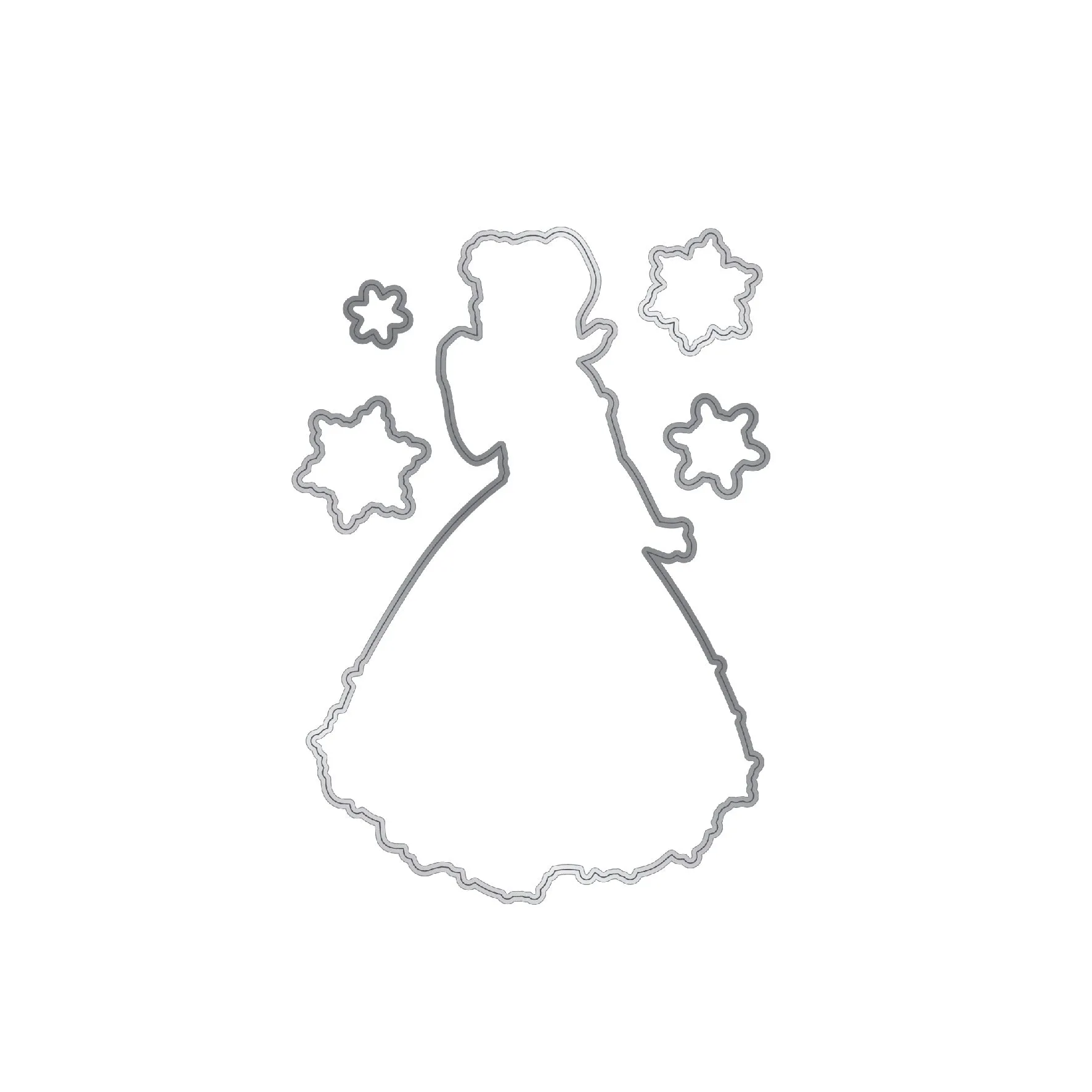 Chloes Creative Cards Die & Stamp Set - Snowflake Queen