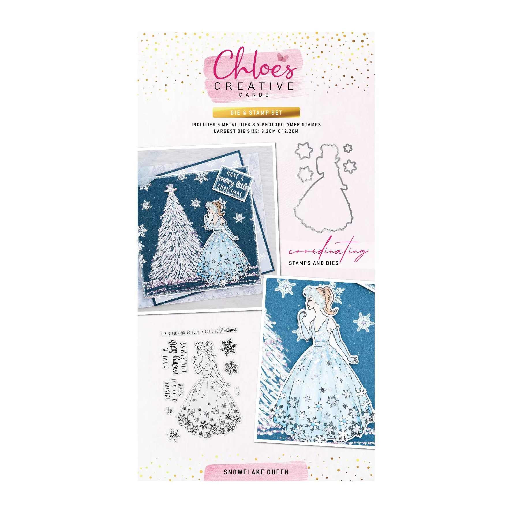 Chloes Creative Cards Die & Stamp Set - Snowflake Queen
