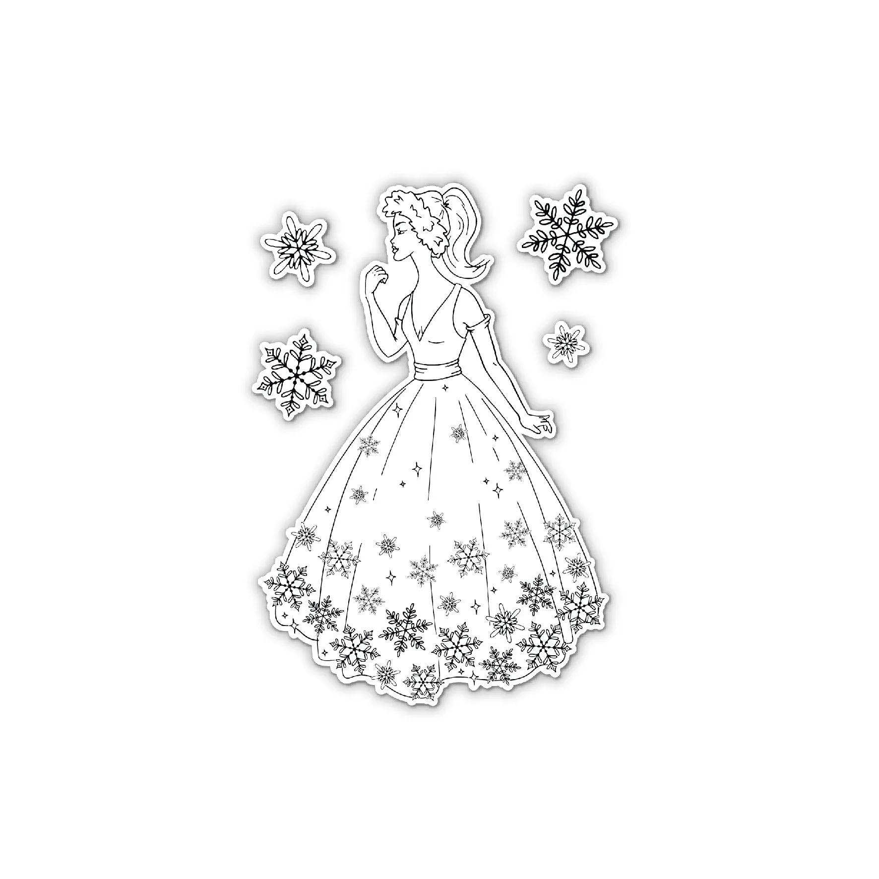 Chloes Creative Cards Die & Stamp Set - Snowflake Queen