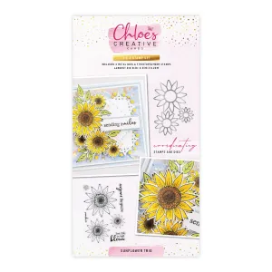 Chloes Creative Cards Die & Stamp Set – Sunflower Trio