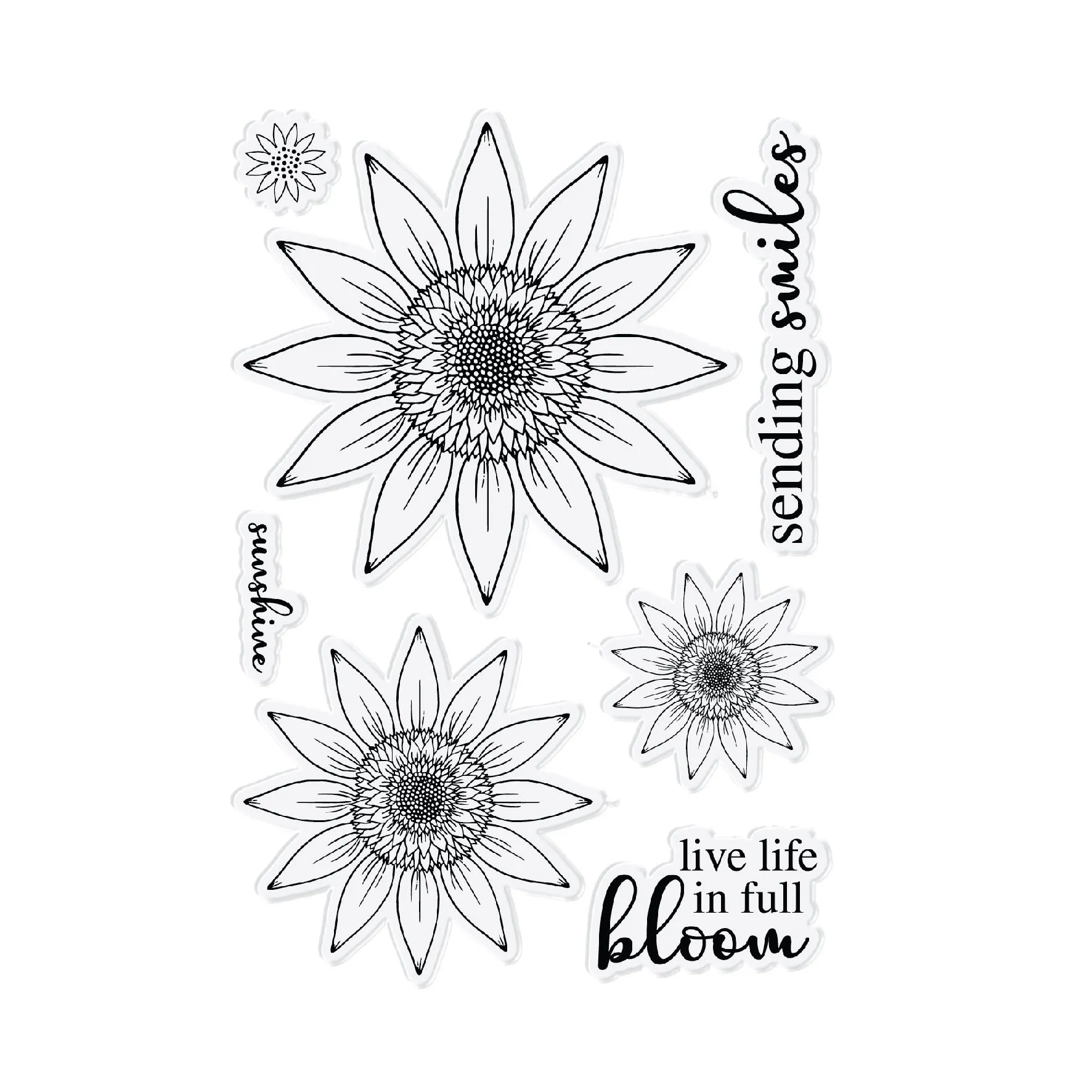 Chloes Creative Cards Die & Stamp Set – Sunflower Trio