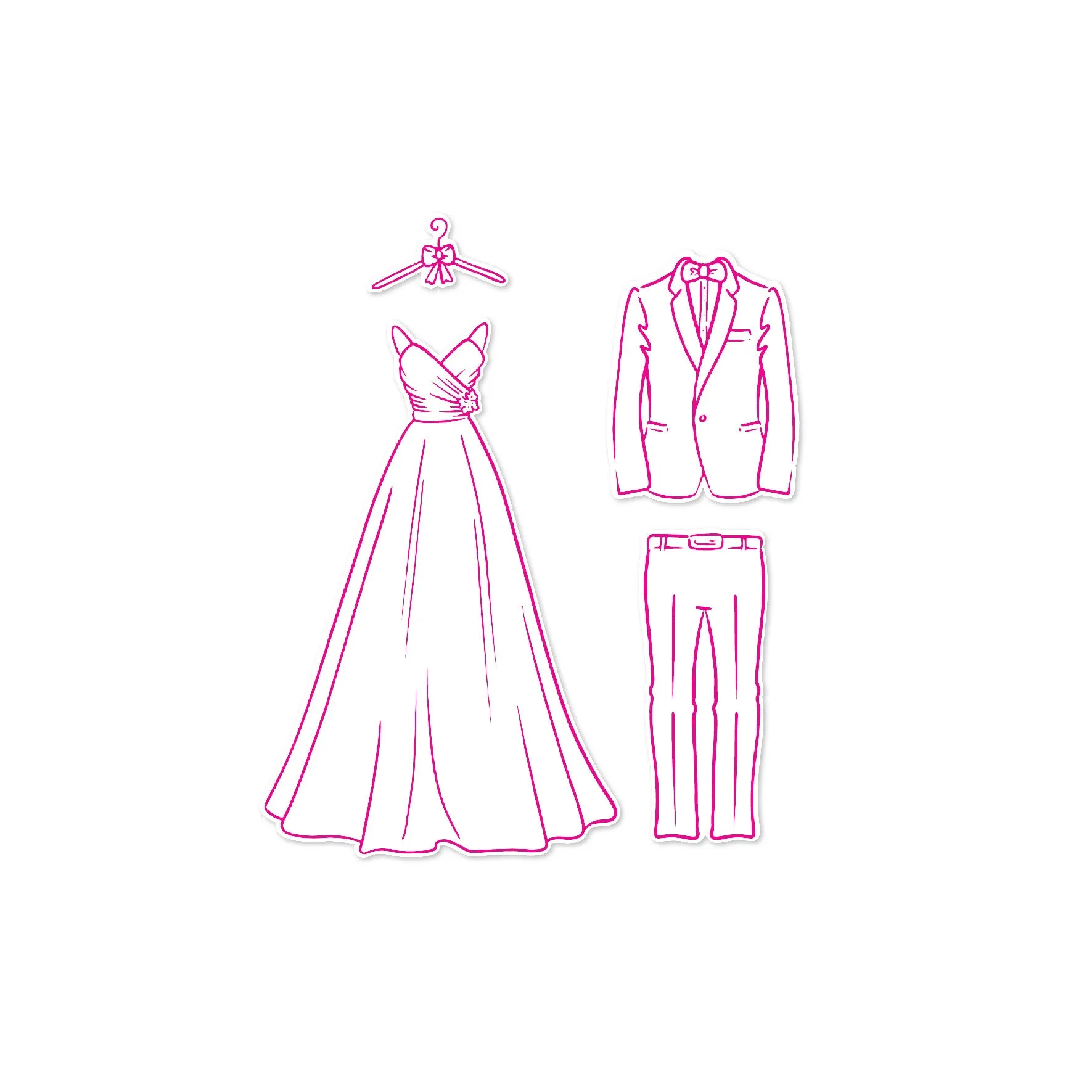 Chloes Creative Cards Die & Stamp Set - Tuxedo and Gown