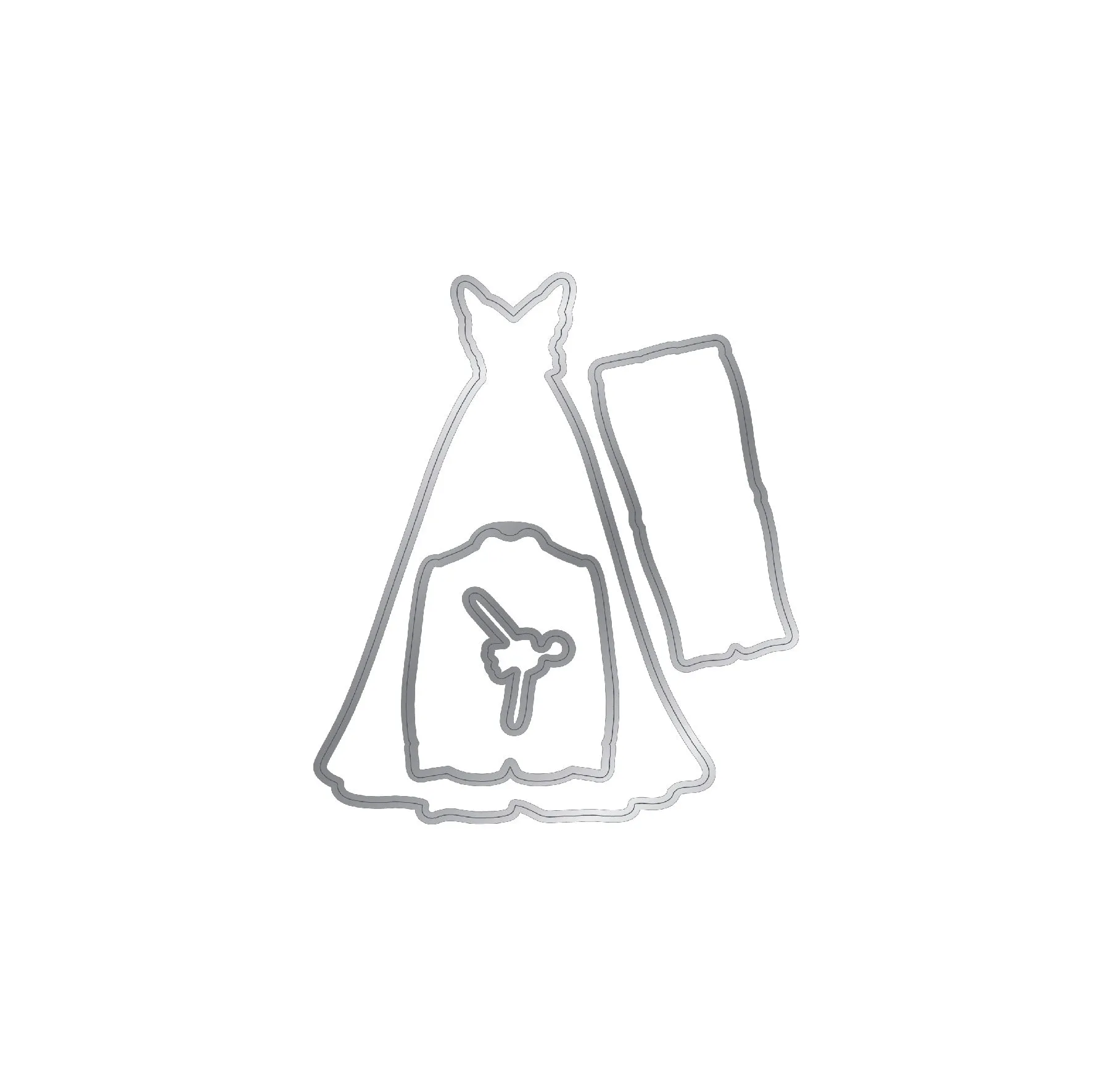 Chloes Creative Cards Die & Stamp Set - Tuxedo and Gown