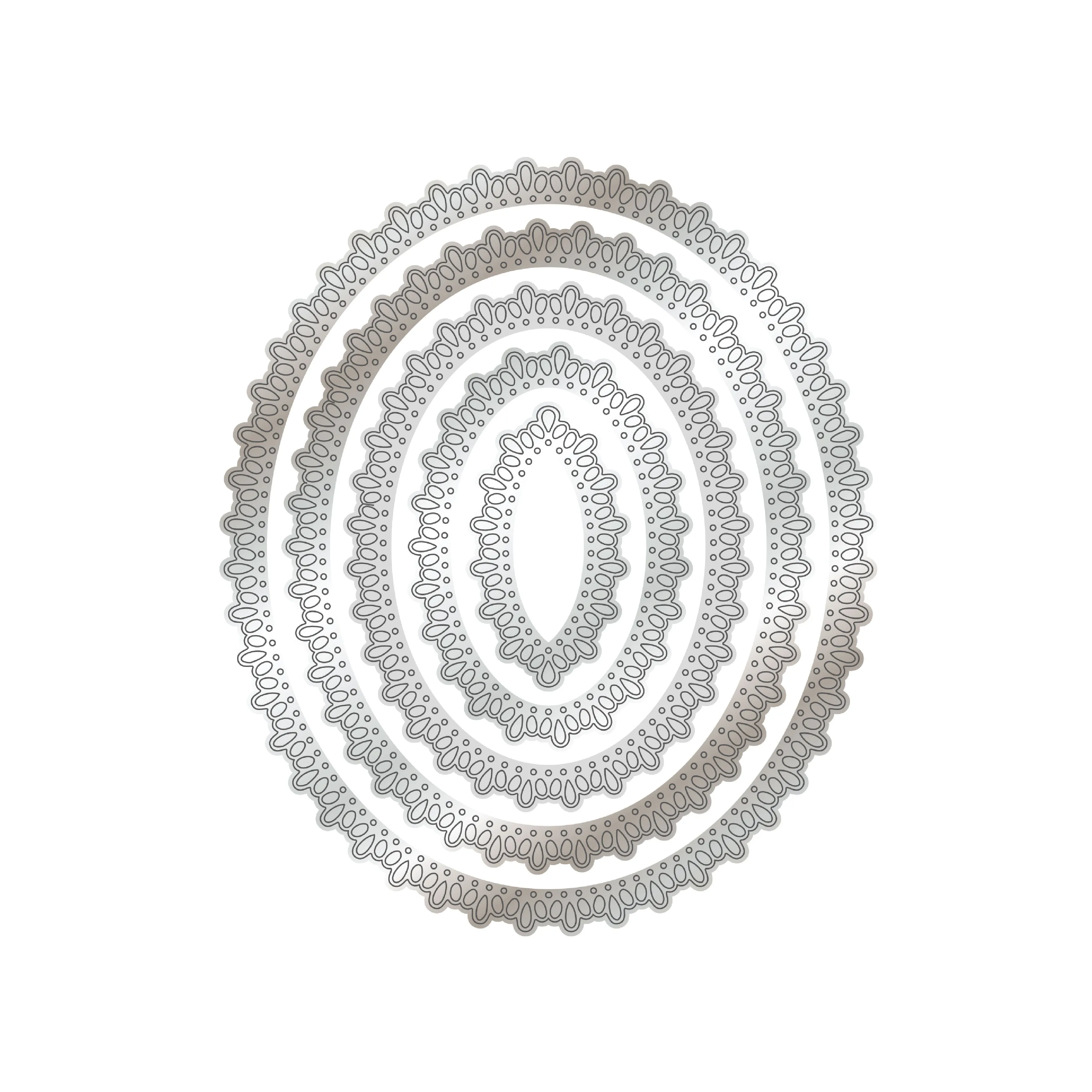 Chloes Creative Cards Metal Die Set – 8x8" Decorative Ovals