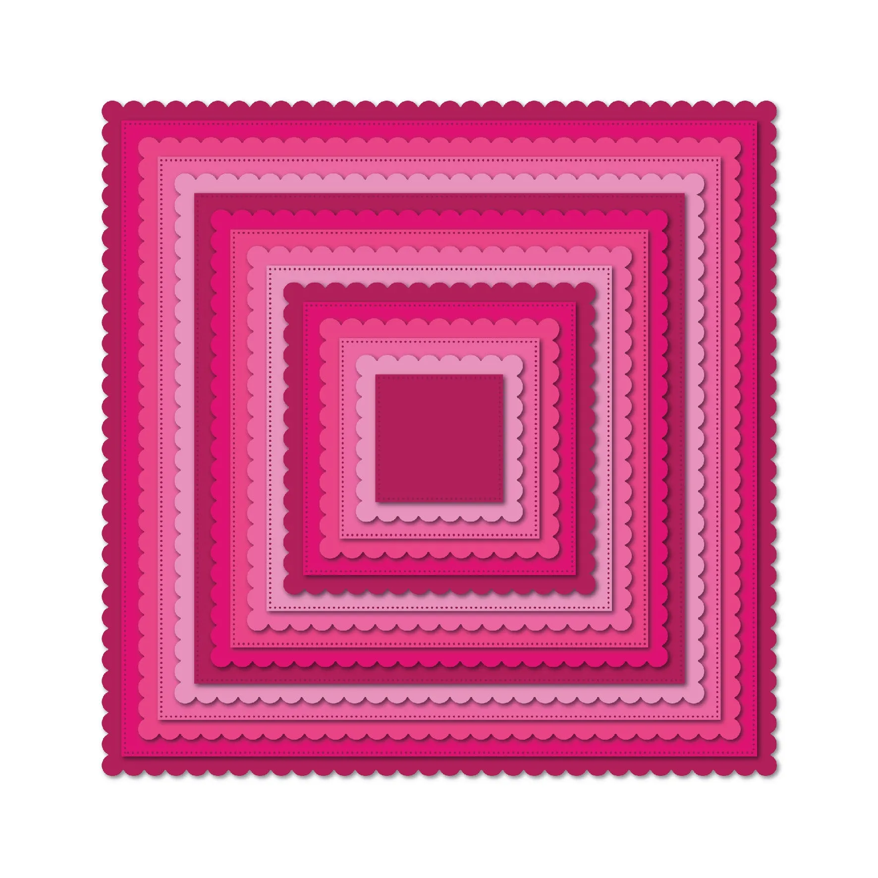 Chloes Creative Cards Metal Die Set –  8x8" Scalloped & Pierced Squares