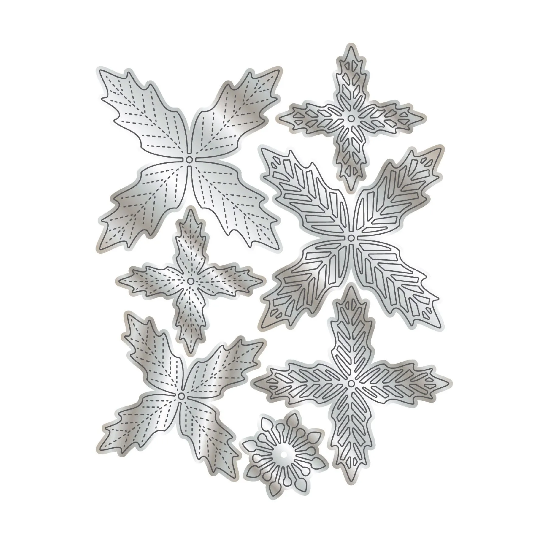 Chloes Creative Cards Metal Die Set - Elegant Poinsettia