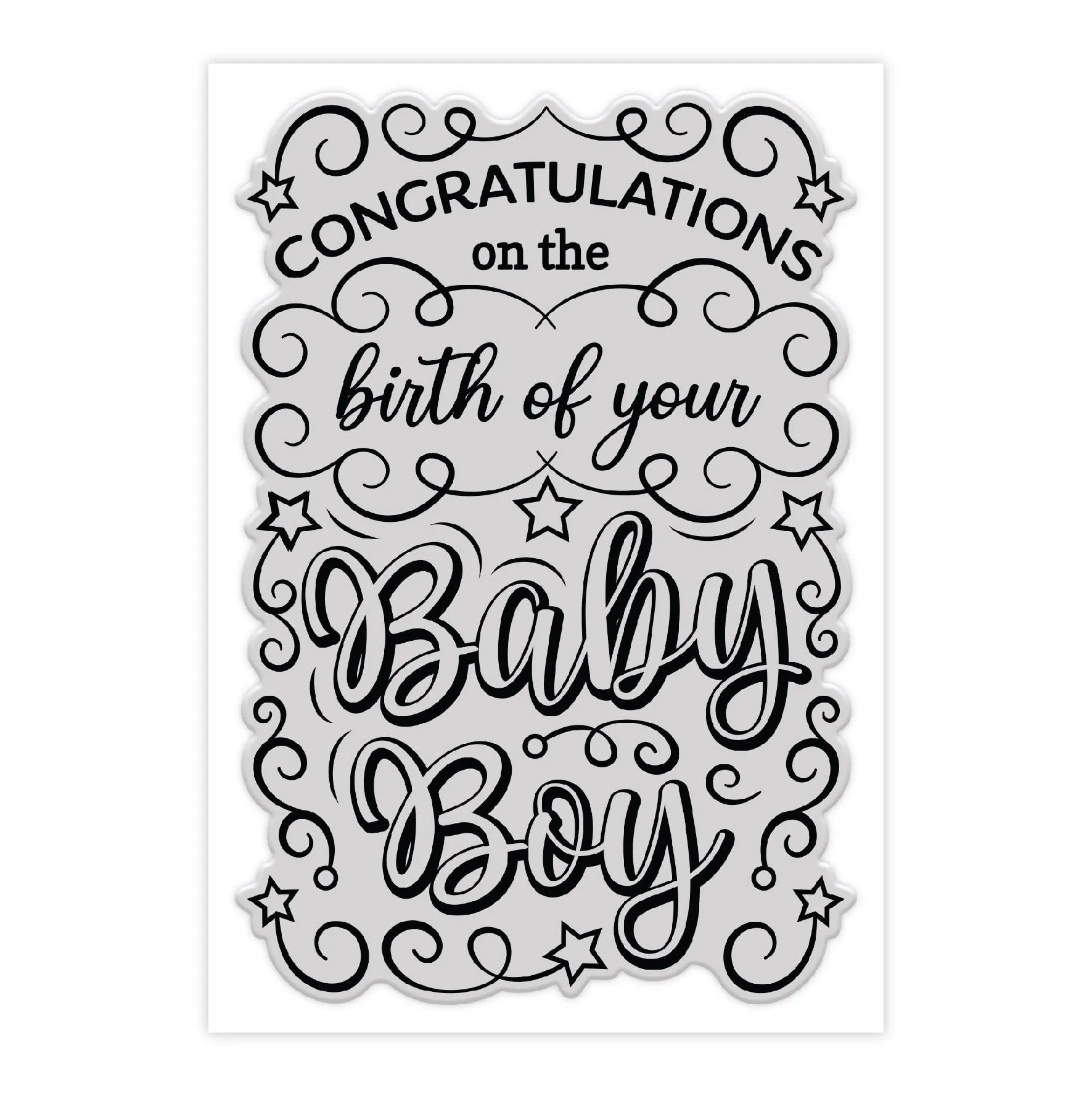 Chloes Creative Cards Photopolymer Stamp Set (A6) - Statement Sentiments Baby Boy