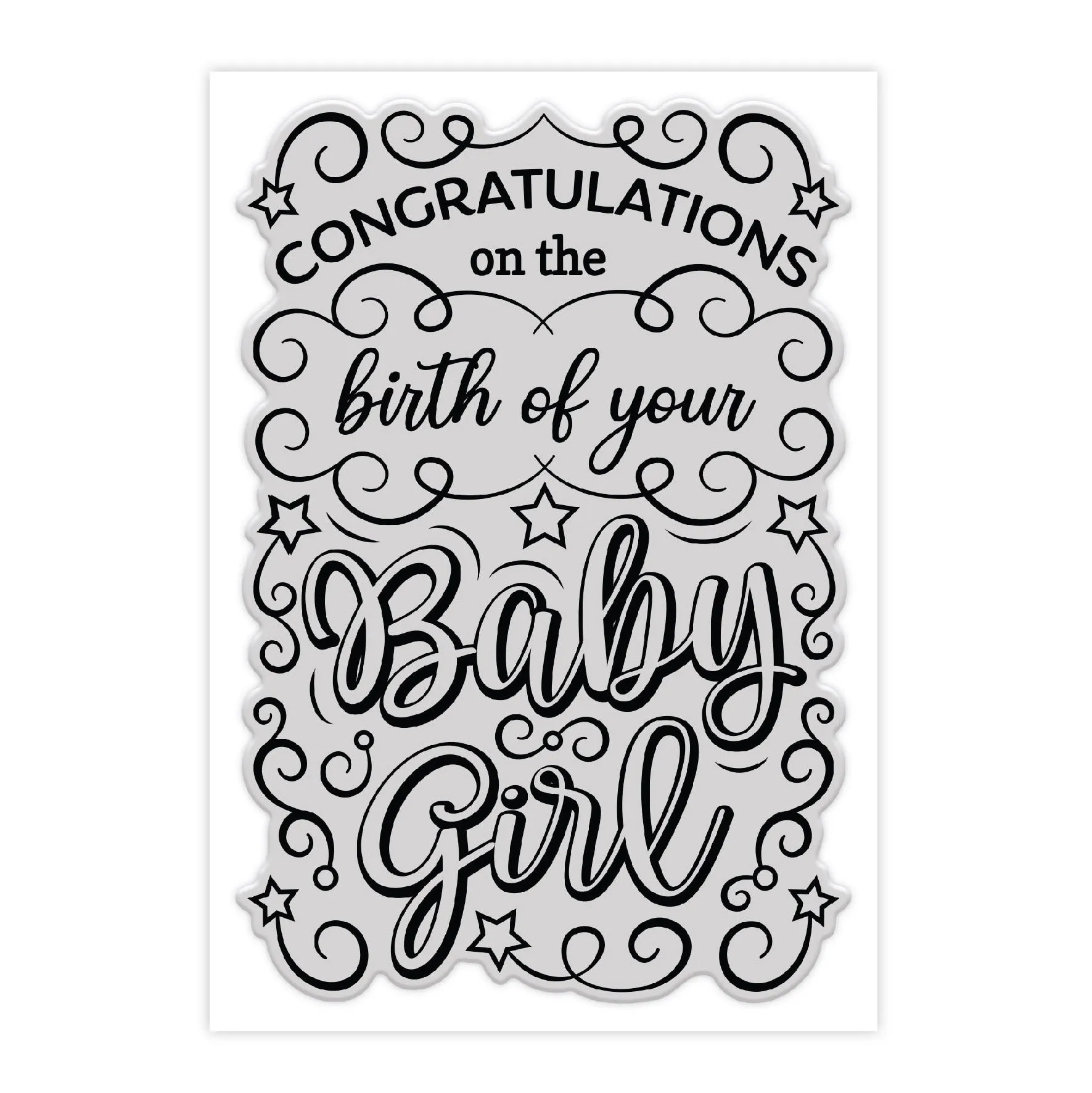Chloes Creative Cards Photopolymer Stamp Set (A6) - Statement Sentiments Baby Girl