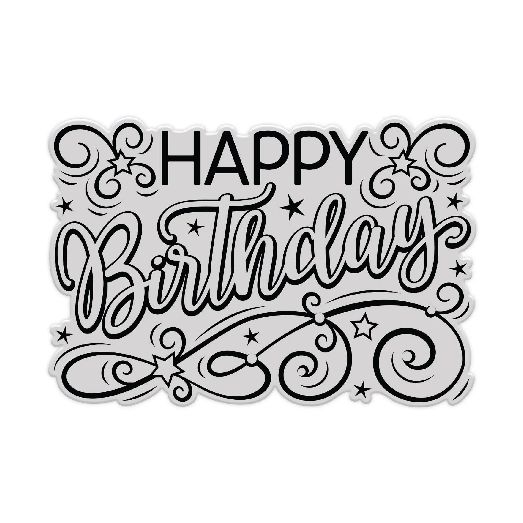 Chloes Creative Cards Photopolymer Stamp Set (A6) - Statement Sentiments Happy Birthday