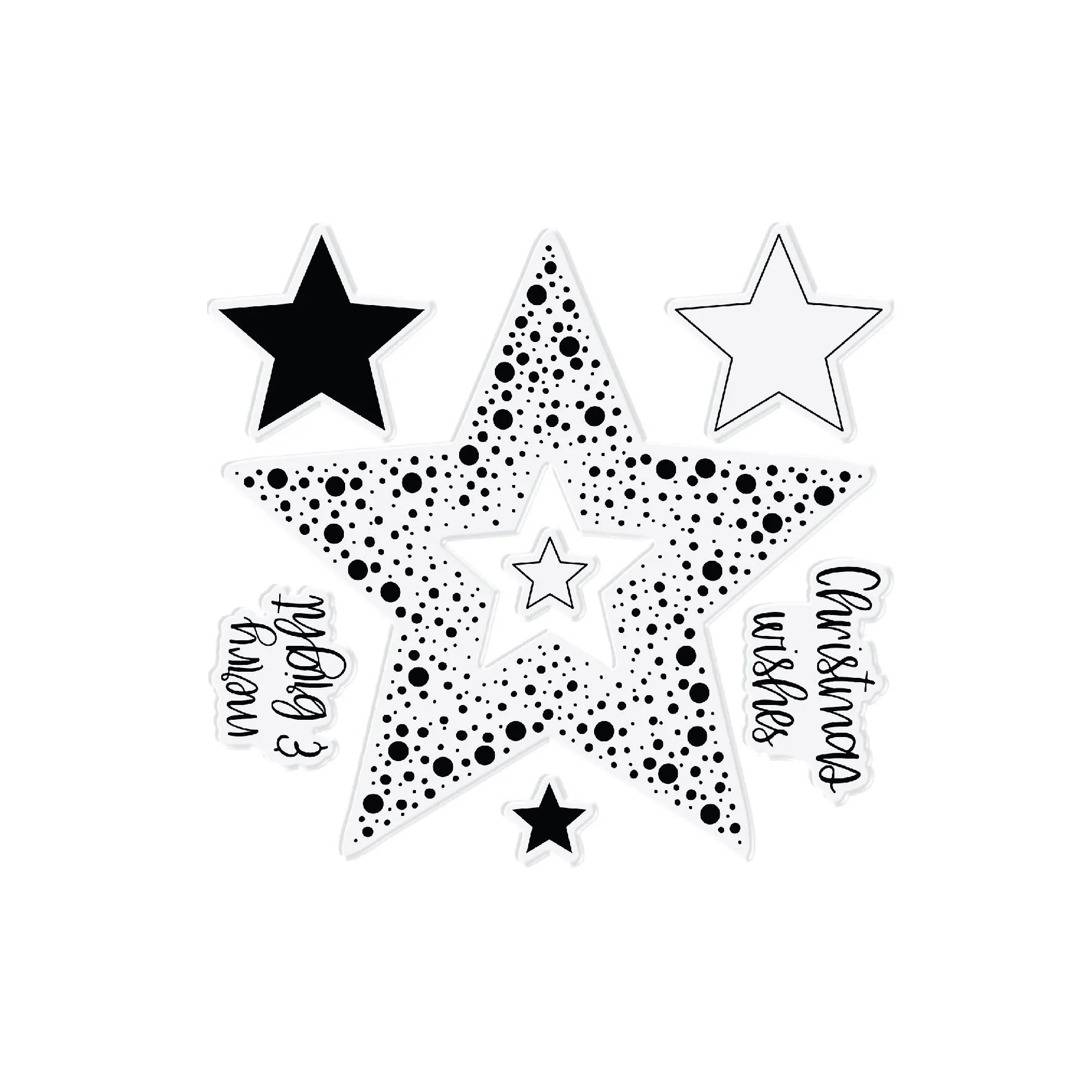Chloes Creative Cards Photopolymer Stamp Set (Square) - Confetti Star