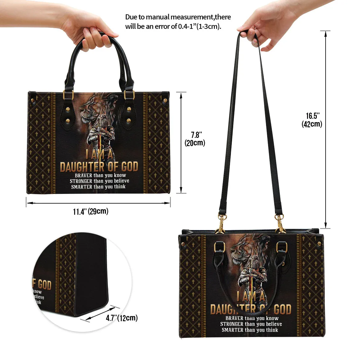 Christianart Designer Handbags, I Am A Daughter Of God, Personalized Gifts, Gifts for Women.