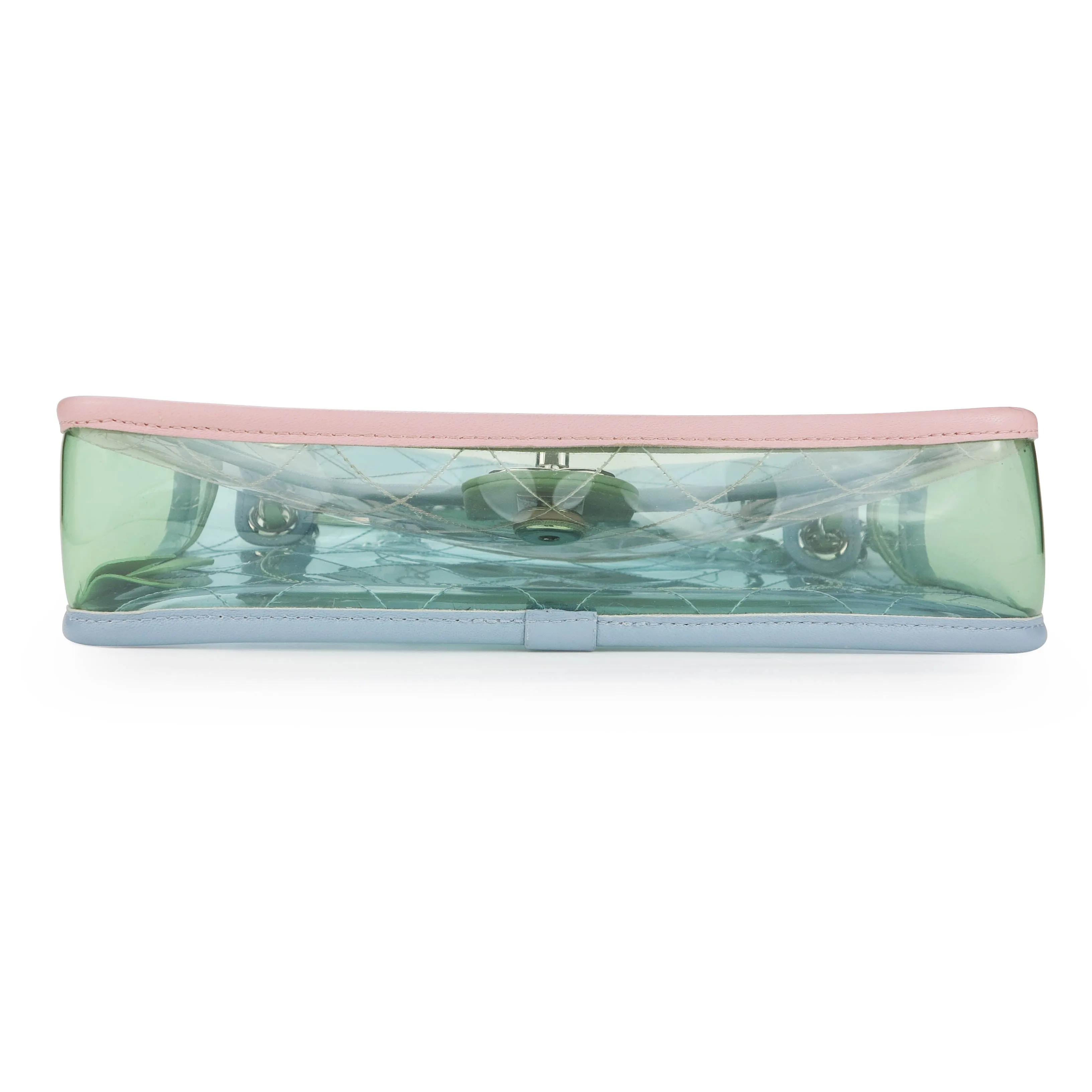 Coco Splash PVC Medium Flap Bag Blue Pink Green