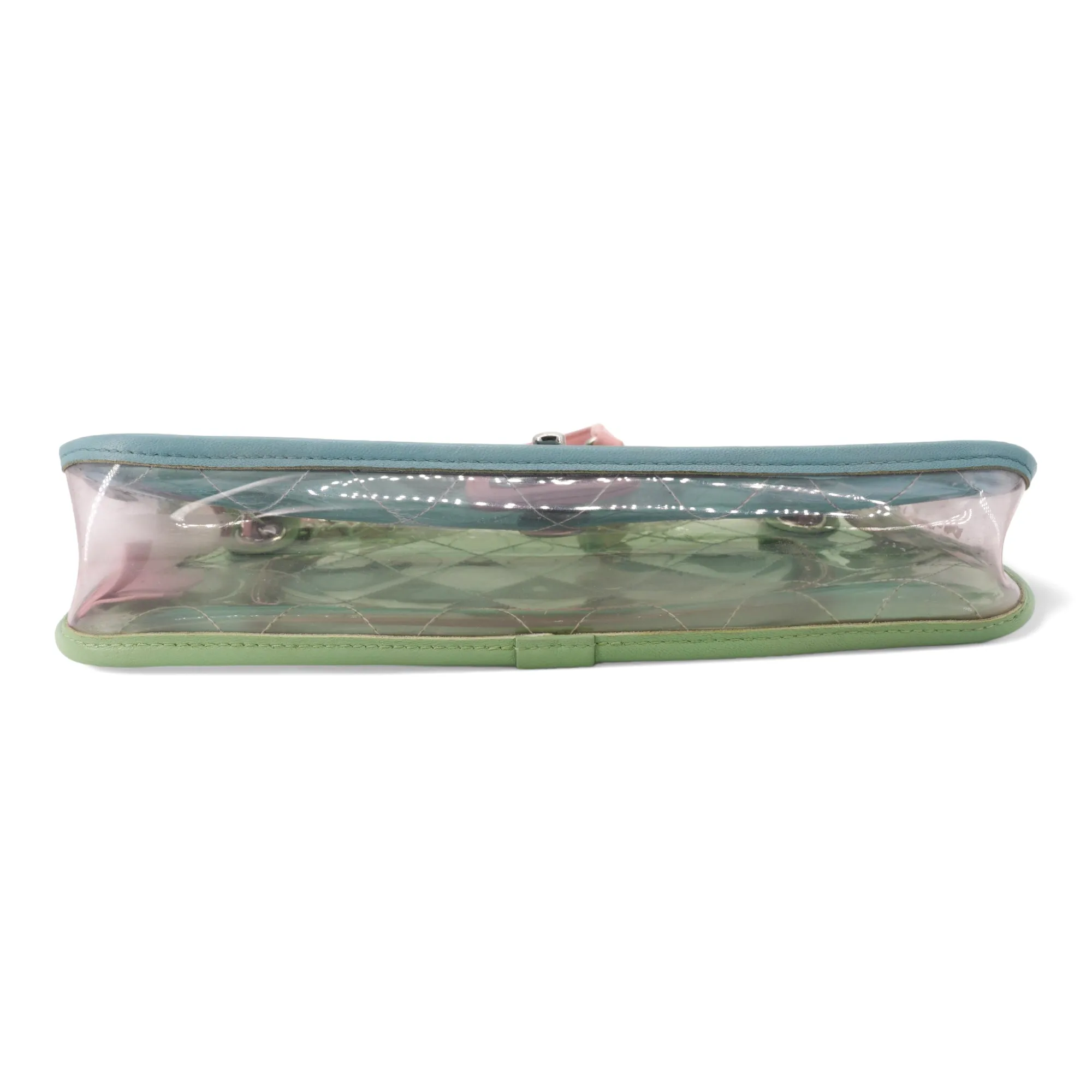 Coco Splash PVC Medium Flap Bag Green Blue Pink