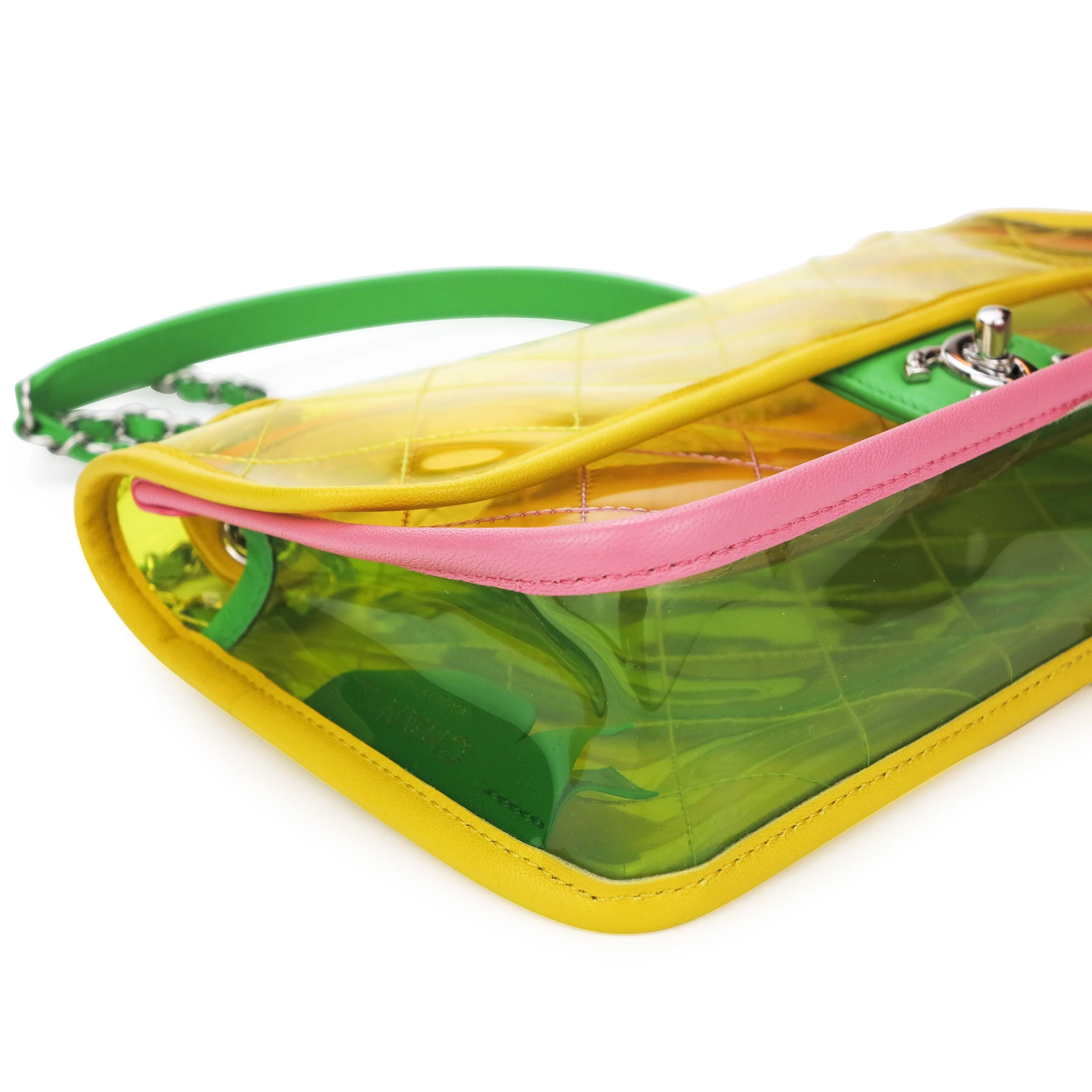Coco Splash Yellow PVC Medium Flap Bag