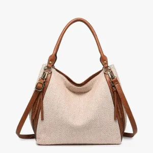 Connar Dimond Print Tote In Taupe