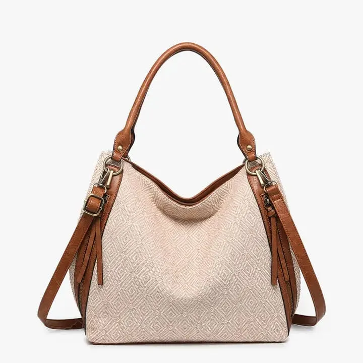 Connar Dimond Print Tote In Taupe