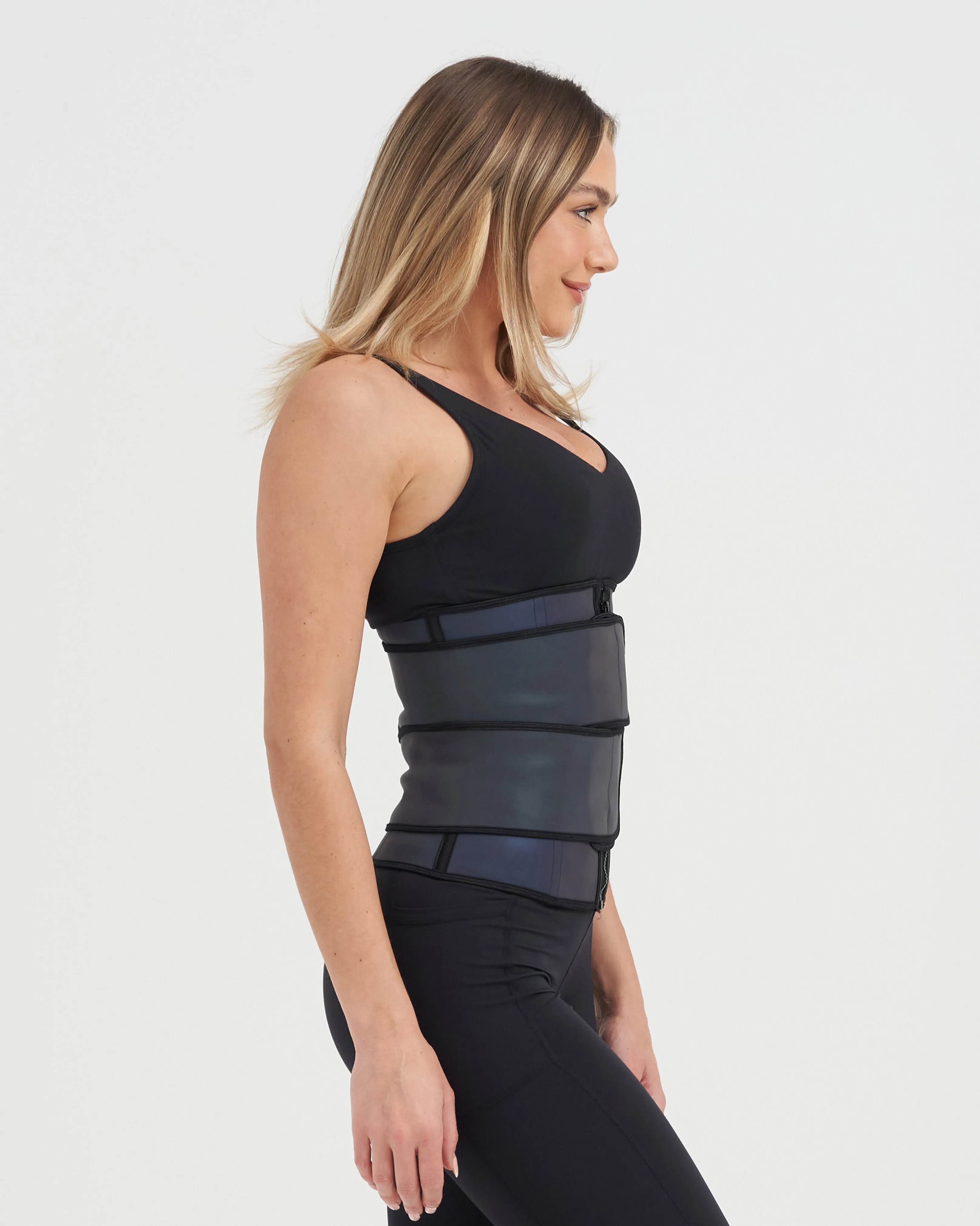 Core Trainer Latex Aggressive Velcro Band Black Reflective
