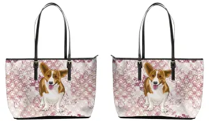 Corgi Floral Tote Bag