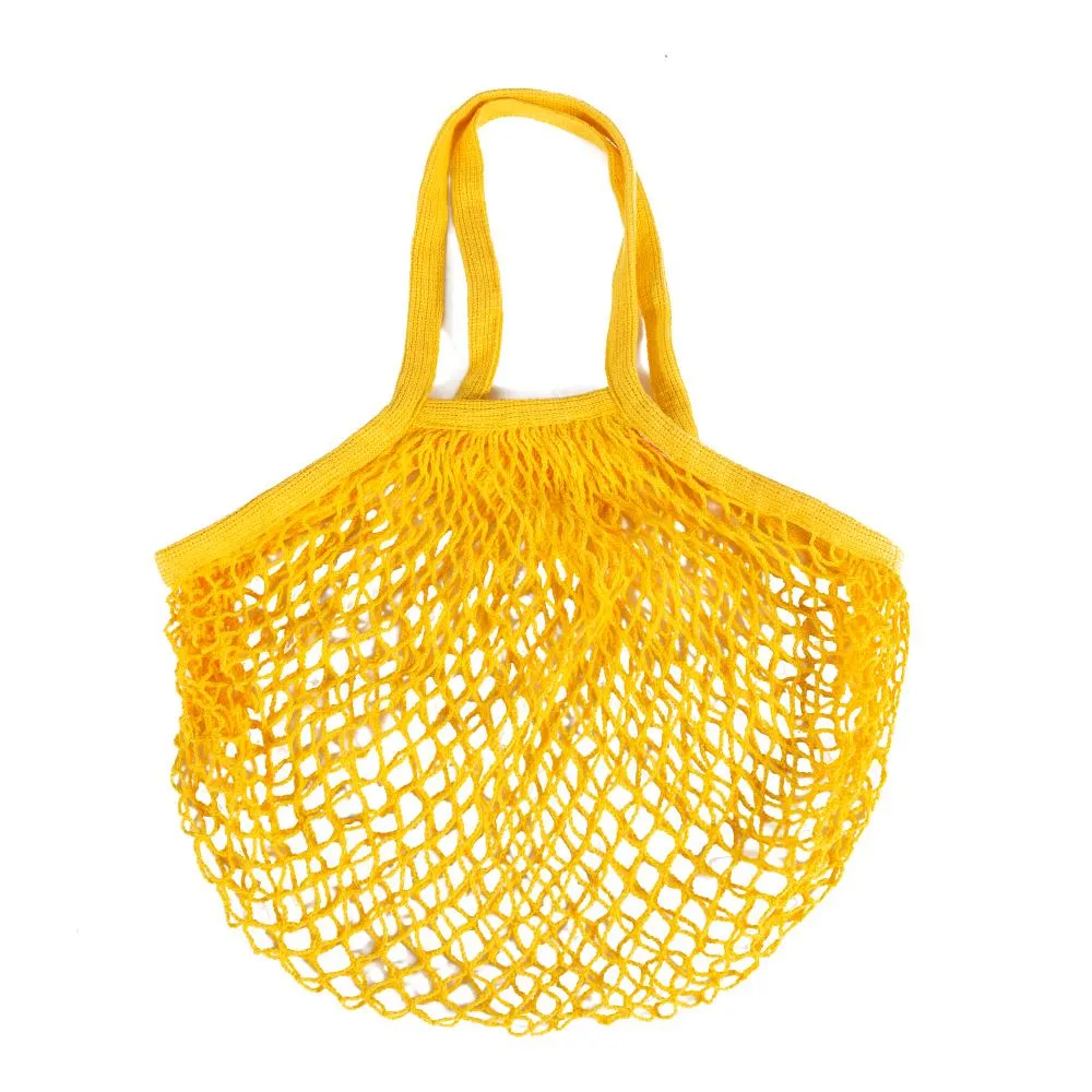 Cotton Mesh Produce and Grocery Bags w/ Short Handle – Eco-Friendly and Durable