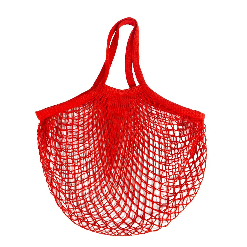 Cotton Mesh Produce and Grocery Bags w/ Short Handle – Eco-Friendly and Durable