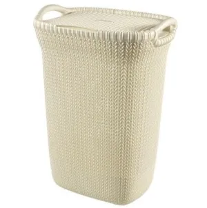 Curver Knit Laundry Hamper White 57L