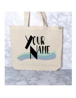 custom watercolor canvas tote bag