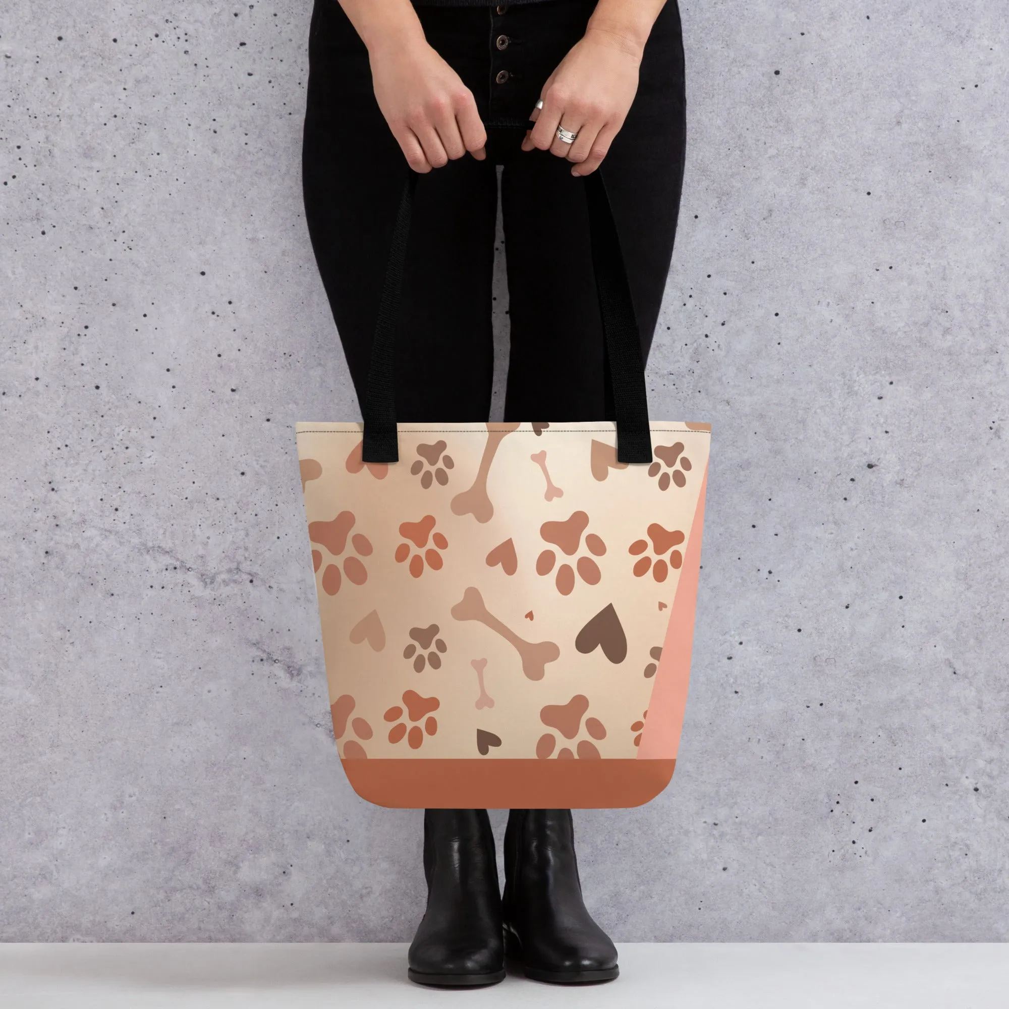 Cute Poodle Print Tote Bag